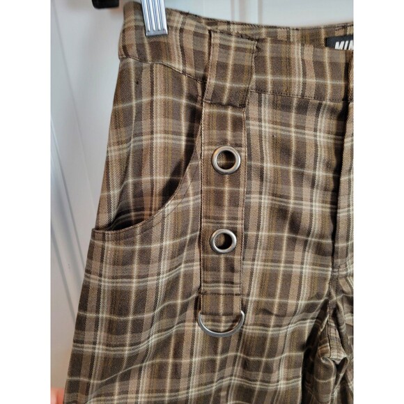 Minga London Plaid Wide Leg Cargo Pants Size 28 - Picture 3 of 9
